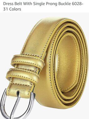 Gorgeous gold leather women's belt, brand new with tags, size small